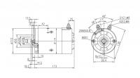 Gleichstrommotor Hubladebühne MBB Palfinger 24V/2,2KW 2001004 12988059 AMJ5883 11216995 11.216.995 11216541 11212865 11212088 11 - 1
