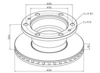 Bremsscheibe VA/HA Iveco EuroCargo 1908577 1907528 1907529 1907725 BS4653B II39023F - 1