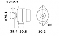 Lichtmaschine 12V/95A f. Caterpillar Teleskoplader Telehandler TH220B TH330B TH340B TH350B TH360B TH460B TH560B TH580B m.3054E 4 - 1
