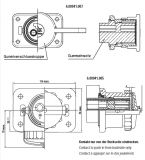 Steckdose Metall gelb 2polig 50qmm m.Gummikappe 51305426 181630 151214 - 1
