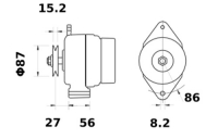 Lichtmaschine 12V/95A f.John Deere Traktor Farm 6100 6100L 6200 6200L 6200-2 6300 6300L m.4-239  4039T   ty6793 ty6777 ty24486 a - 1