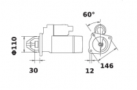 Anlasser 12V/2,7kw 9z f.White Traktor 2-60 m.4.211 IS0203 AZJ3538 11130203 IS1263 AZE6531 11131603 AZJ3458 11139452 - 1