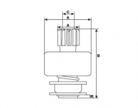 Ritzel ACR 9z f.Bosch Anlasser 9001336221 SDV37002 - 1