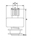 Ritzel 9z f.Valeo Anlasser 594033 594030 D6RA15 D6RA7 - 1