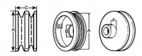 Riemenscheibe f.Delco Remy Lichtmaschine 1986832 10SI 12SI 1100297 1105025 1105027 1105028 1105041 1105042 1105561 1105562 - 1