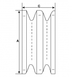 Doppelriemenscheibe C=17,5 f.Lichtmaschine L59716 232151 Bohrung Durchmesser 17.00 AD mm 78.90 Tiefe mm 28.60 Breite mm 48.00 Lü - 1