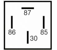 Relais Arbeitsstrom Schliesser 12V/15A 4polig m.Sicherung X830250024000 1238611 43733670 75613129 - 1