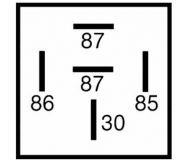 Relais Arbeitsstrom Schliesser 12V/40A 5polig m.Diode 75613109 161009 - 1
