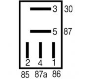 Relais Arbeitsstrom Wechsler 12V/25A 5polig m.Diode 75613175 0332207104 29201045 160366 1145036 UD71214 160802 160366 - 1