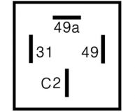 Blinkgeber Ford Opel 12V/170W 4polig 1669134 090055543 - 1
