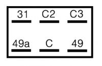 Blinkgeber 12V/2+1+1/8x21W 6polig 05835410 286390070 X83030065000 019591 51542780 05835410 3617865M1 35700580021 4803262 - 1