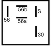 Relais Abblendlicht 24V/2x150A 5polig m.Widerstand - 1