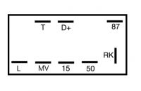 Relais Steuergerät-Glühzeit, 24V/15A 81259020497 81259020465 81259020441 75898037 - 1