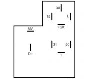 Relais Steuergerät-Glühzeit, 24V/70A - 1