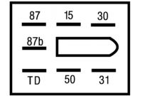 Relais Kraftstoffpumpe BMW 12V/30A 7polig 1714195 13631286727 1714195 1276727 75614084 - 1