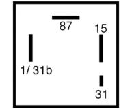 Relais Kraftstoffpumpe BMW 12V/30A 4polig 12631363827 12631277245 12631276165 1363827 1277245 75614118 - 1