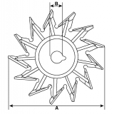 Lüfterrad f.Bosch Lichtmaschine 1126610108 0120468143  0120468145  0120469119  0120469120  6033G004BY  6033G3081B  6033G3082B  6 - 1
