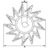 Lüfterrad f.Delco Remy Lichtmaschine 93740821 219137 219138 219139 219187 219199 219235 219251 219292 96224431 96252115 96252551 - 1