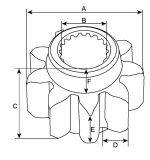 Ritzelmodul Kupplung f.Denso Anlasser 228000-0360 228000-0470 228000-0471 228000-0472  228000-0360  228000-0470  228000-0471  22 - 1