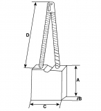 Kohlebürstensatz 12V f.Bosch Anlasser 2007014081 0001418016 B001441149 BSX180-1814 - 1