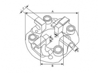 Kohlenhalter f.Hitachi Anlasser 2114-73105  2114-63104 s114-750  S114-750  s114-750  S114-751  S114-753  s114-758  s114-758  S11 - 1