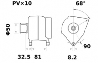 Lichtmaschine 12V/200A f.Iskra IA1579 11.204.194 11204194 AAN5353 MG693 21540791 - 1