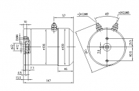 DC-Motor Gleichstrommotor ACR 12V/0,4KW f.Etesia IM0274 AMG1647 11216601 11.216.601 - 1