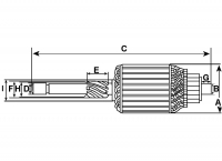 Anker 12V/2,2kW f.Anlasser Denso 028200-7440 028200-6850 128000-0830  128000-0831  128000-0832  128000-0833  128000-5350  128000 - 1