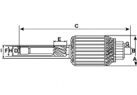Anker 24V/3,0/3,2/3,5kW f.Hitachi Anlasser 2240-2100 S24-01C  S24-01D  S24-03A  S24- 03B  S24-03C S24-05A  S24-05B  S24-07  S24- - 1