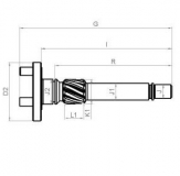 Getriebewelle f.Hitachi Anlasser 2114-75562 S114-800 S114-800A S114-800B s114-802a S114-814 S114-814A S114-815 S114-816 S114-817 - 1