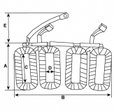 Feldwicklung 24V f.Delco Remy Anlasser 28MT 10461470 10479613 10479623 10479626 10479627 1113277 19024204 DRX67095 DRX67131 DRX6 - 1