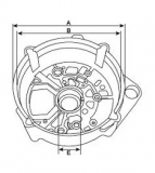 Antriebslagerschild f.Lucas Lichtmaschine 54209807 54206470 A127 054022130010 054022425010 054022495010 054022564010 05402257501 - 1