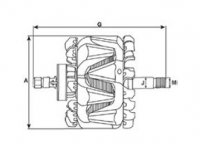 Rotor Läufer 12V f.Valeo Lichtmaschine NC085 094949 A13R115 A13R120 A13R152 A13R171 A13R215 A13R221 A13R222 A13R225 - 1