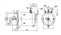 DC-Motor Gleichstrommotor CR/ACR 24V/2,0KW f.Lewmar Marine 66200207 IM0229 AMK4656 11216506 11.216.506 11216425 AMK4653 - 1
