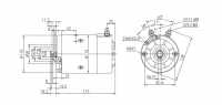 DC-Motor Gleichstrommotor CR 12V/1,6KW f.Hubladebühne MBB Palfinger 140310 1410332 1410333 1353555  105701   1359455 98-529.50-0 - 1
