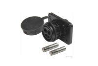 Steckdose Kunststoff schwarz 2polig 50qmm VG96917 51305750 151217 193002 m.versilberten Löt-Crimp Kontakthülsen - 0