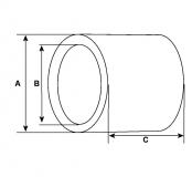 Buchse f.Anlasser AD mm 25.10  ID mm 20.20  Länge mm 10.65 - 1