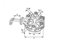 Kohlenhalter Bürstenplatte kpl. 24V f.Iskra Gleichstrommotor 16.908.729 16908729 MMX335 IM0163 11.216.380 11216380 AMJ5753 MM77 - 1