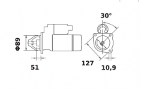 Anlasser 24V/4,0kw 9z f.Mahle MS191 IS0407 11.130.407 11130407 AZJ3113 11130010 AZJ0501 11130230 AZJ3549 11130339 AZJ3589  00415 - 1