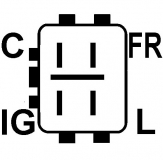 Regler 12V f.Denso Lichtmaschine 126600-0042 126600-0041 126600-0040 126000-0042 126000-0041 104210-3500 104210-3730 - 1