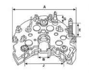 Gleichrichter f.Ford Lichtmaschine 83DB10304AA - 1