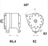 Lichtmaschine 12V/55A f.Iskra IA0068 11.201.068 11201068 MG373 - 1