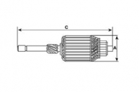 Anker 12V/24V f.Iskra Gleichstrommotor 16.361.307 16361307 MMX639 11212619 AMJ4662 MM168 11212621 AMJ4663 MM169 11212622 AMJ4664 - 1