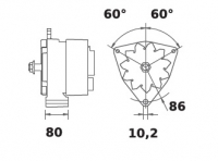 Lichtmaschine 24V/27A f.Iskra IA0201 11.201.201 11201201 AAK1309 MG463 - 1