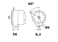 Lichtmaschine 12V/65A f.Iskra IA0226 11.204.880 11204880 AAK4620 MG626 11.201.226 AAK1189 MG653 - 1