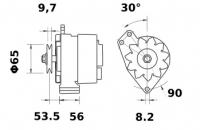 Lichtmaschine 12V/55A f.Iskra IA0401 11.201.401 11201401 AAK4199 MG193 - 1