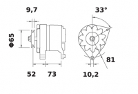 Lichtmaschine 12V/55A f.Iskra IA0405 11.201.405 11201405 AAK3529 MG535 11201017 AAG0403 11201085 AAK1123 11201167 AAK1163 112012 - 1