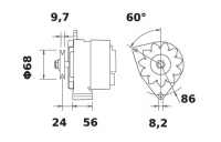 Lichtmaschine 12V/55A f.Iskra IA0435 11.201.435 11201435 AAK3540 MG511 - 1