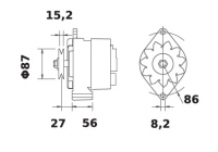 Lichtmaschine 12V/55A f.Iskra IA0453 11.201.929 11201929 AAK3328 MG215 11201453 AAK1330 - 1
