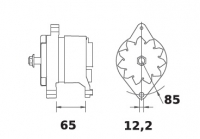 Lichtmaschine 12V/55A f.Iskra IA0457 11.201.457 11201457 AAK3560 MG189 - 1